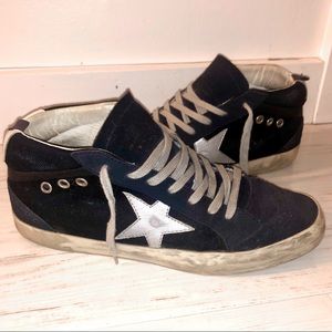 Golden Goose navy blue Midstar sneakers